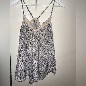 Lace Trim Loose Tank Top